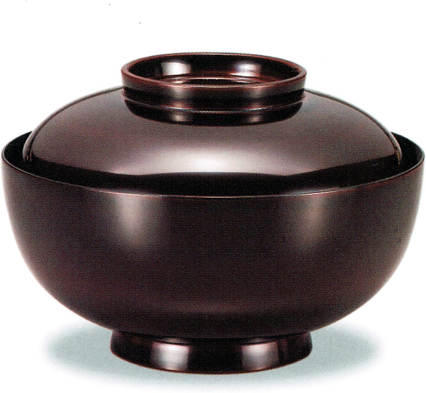 特選漆器 お吸い物椀 蓋付き 5客 漆器 梅模様 桐箱